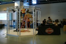 harley davidson motor cycle trade show booth rentals