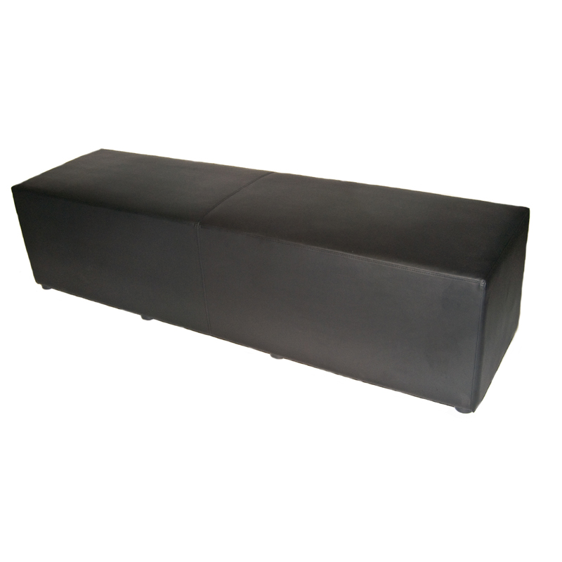 SS-77 Contemporary Black Bench Furniture Rental