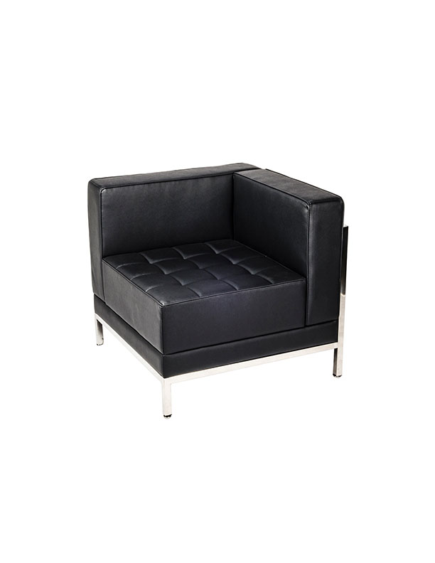 SS-66 Black Sectional Corner W28 H27 L29 soft seating Furniture Rental