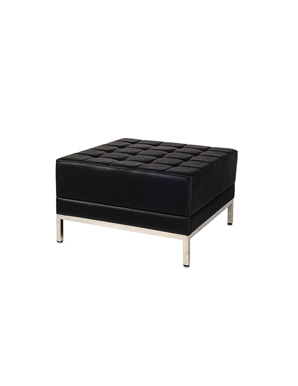 SS-68 Black Sectional Ottoman W29 H18 L29 soft seating Furniture Rental