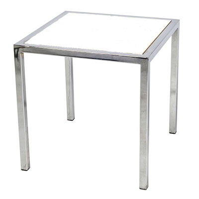 ET-10 Chrome End Table W18 H18 L18 Furniture Rental
